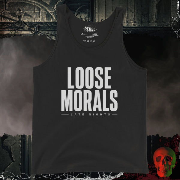 Loose Morals Late Nights Bold Men's Statement Tank