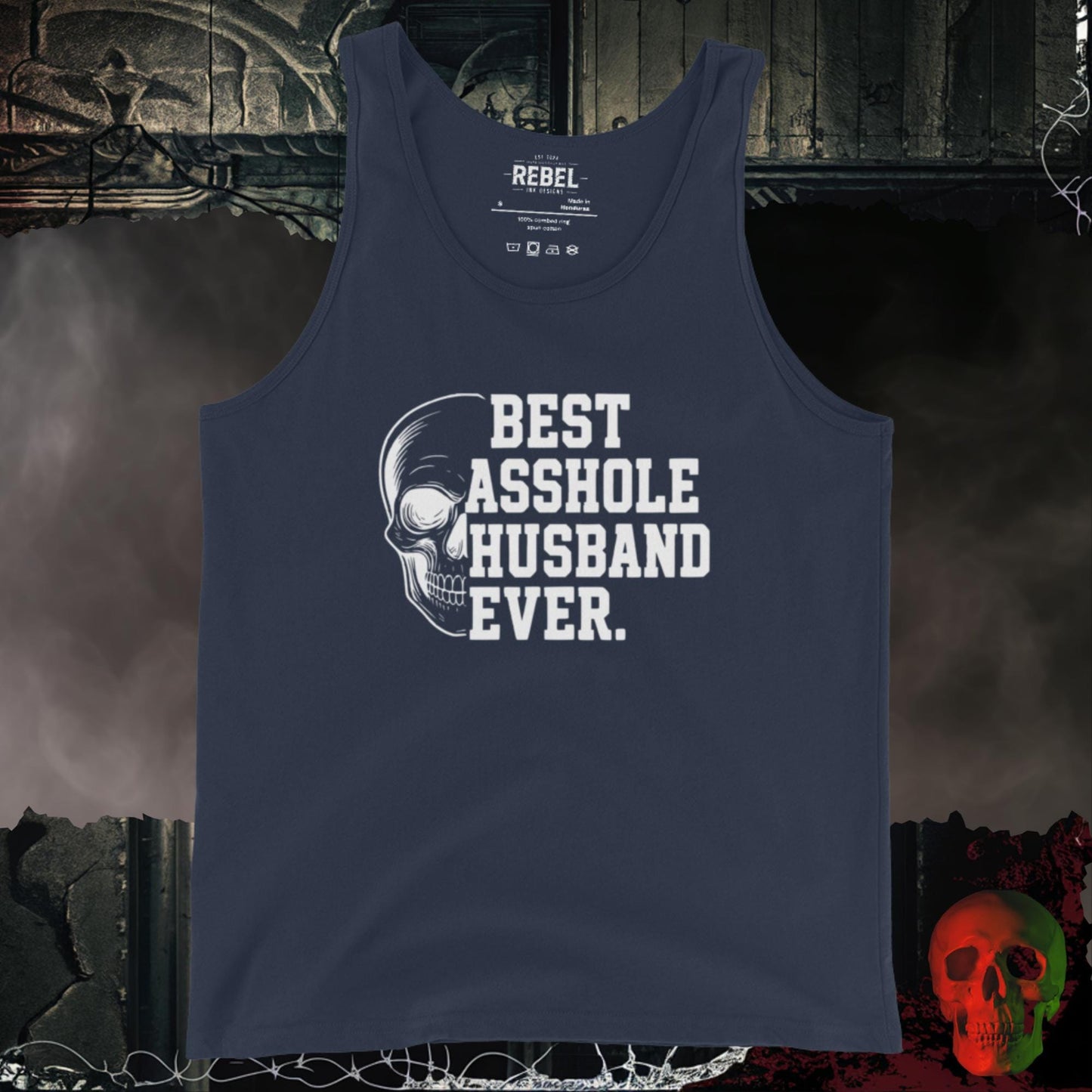 Men's Tank' Navy / S Best Asshole Husband Ever Men’s Tank Bold Funny Statement