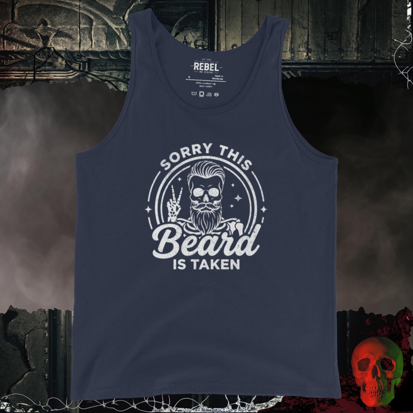 Men's Tank' Navy / S Sorry This Beard Is Taken Men’s Tank Funny Statement Shirt
