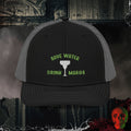 Premium Trucker Black / Charcoal Save Water Drink Margs Richardson 112 Embroidered Trucker Hat
