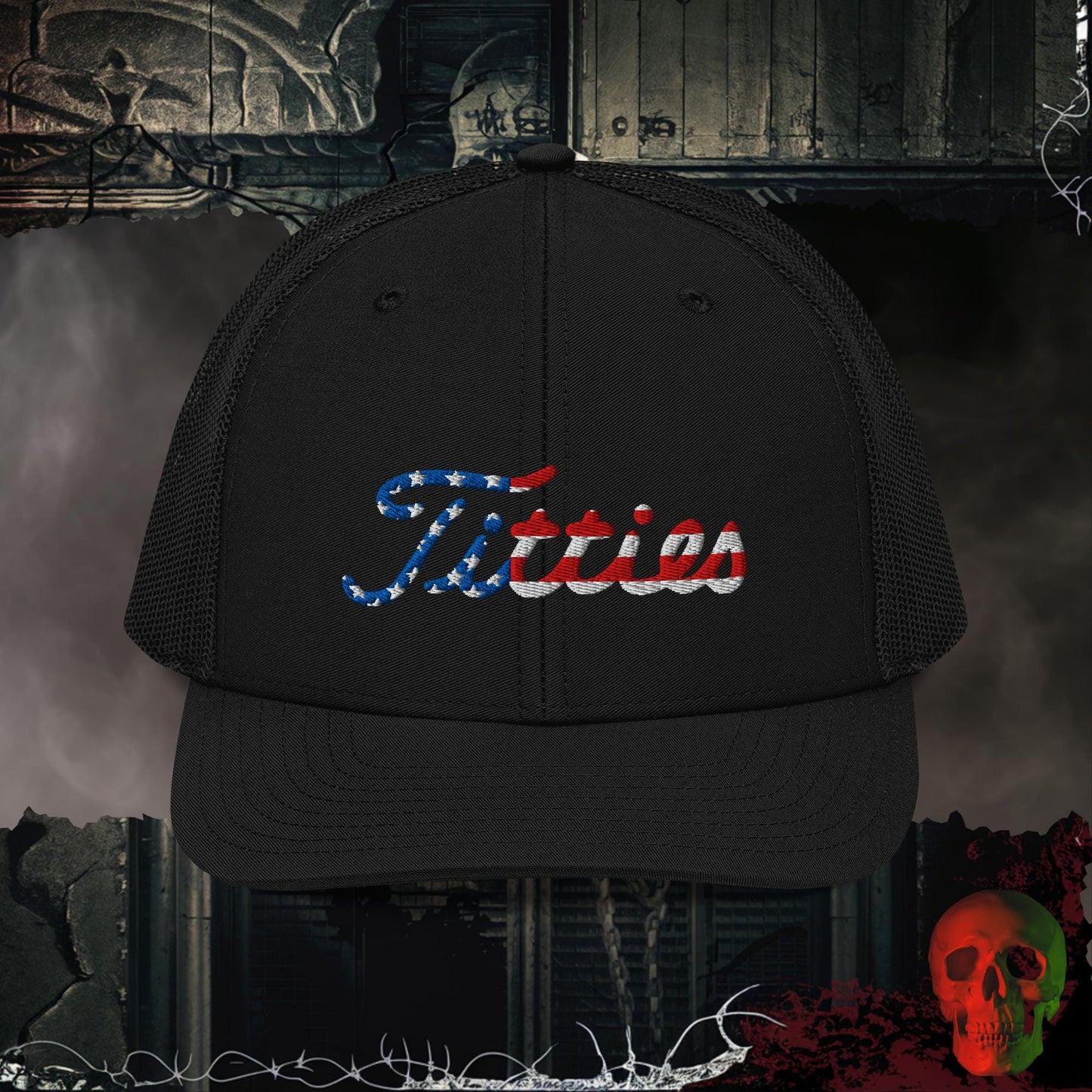 Premium Trucker Black Titties | Richardson 112 Embroidered Trucker Hat