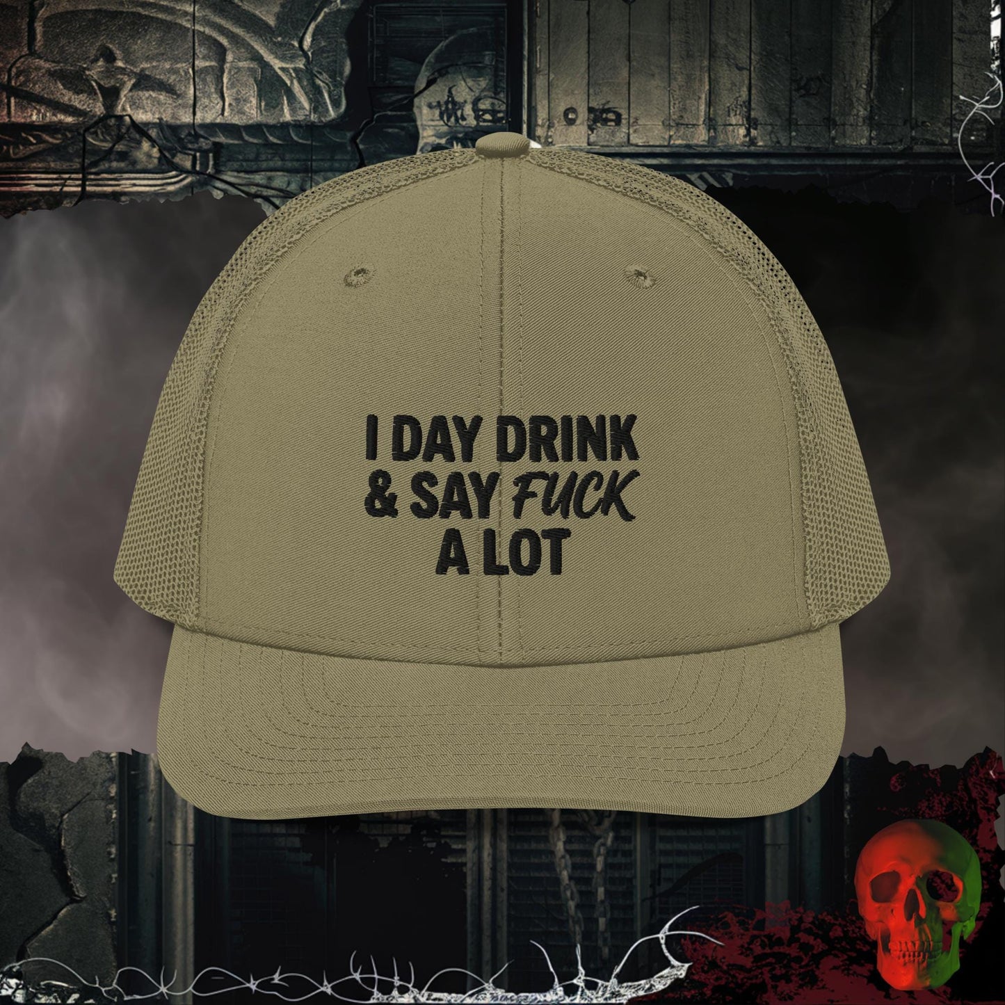 Premium Trucker Loden Day Drink & Say It Loud | Richardson 112 Embroidered Trucker Hat