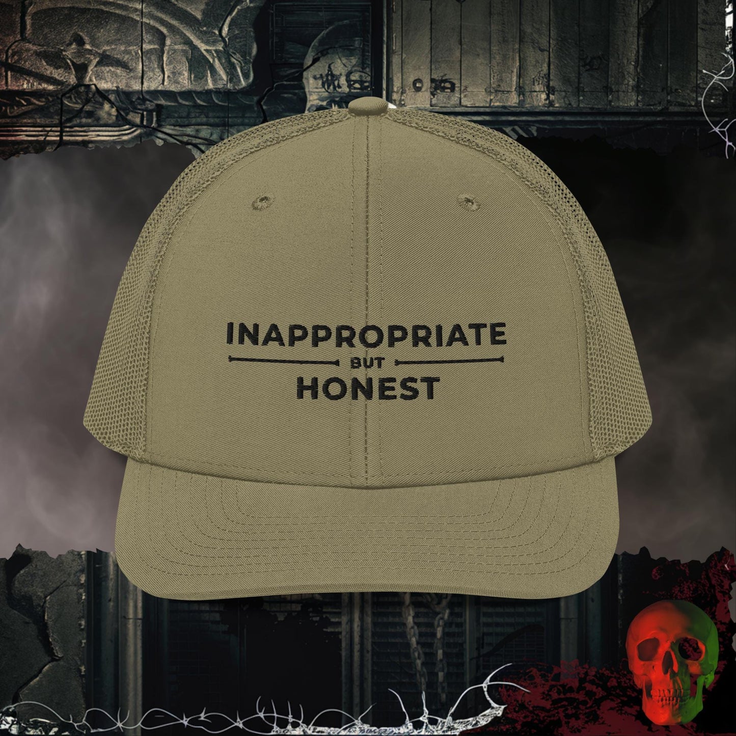 Premium Trucker Loden Inappropriate But Honest | Richardson 112 Embroidered Trucker Hat