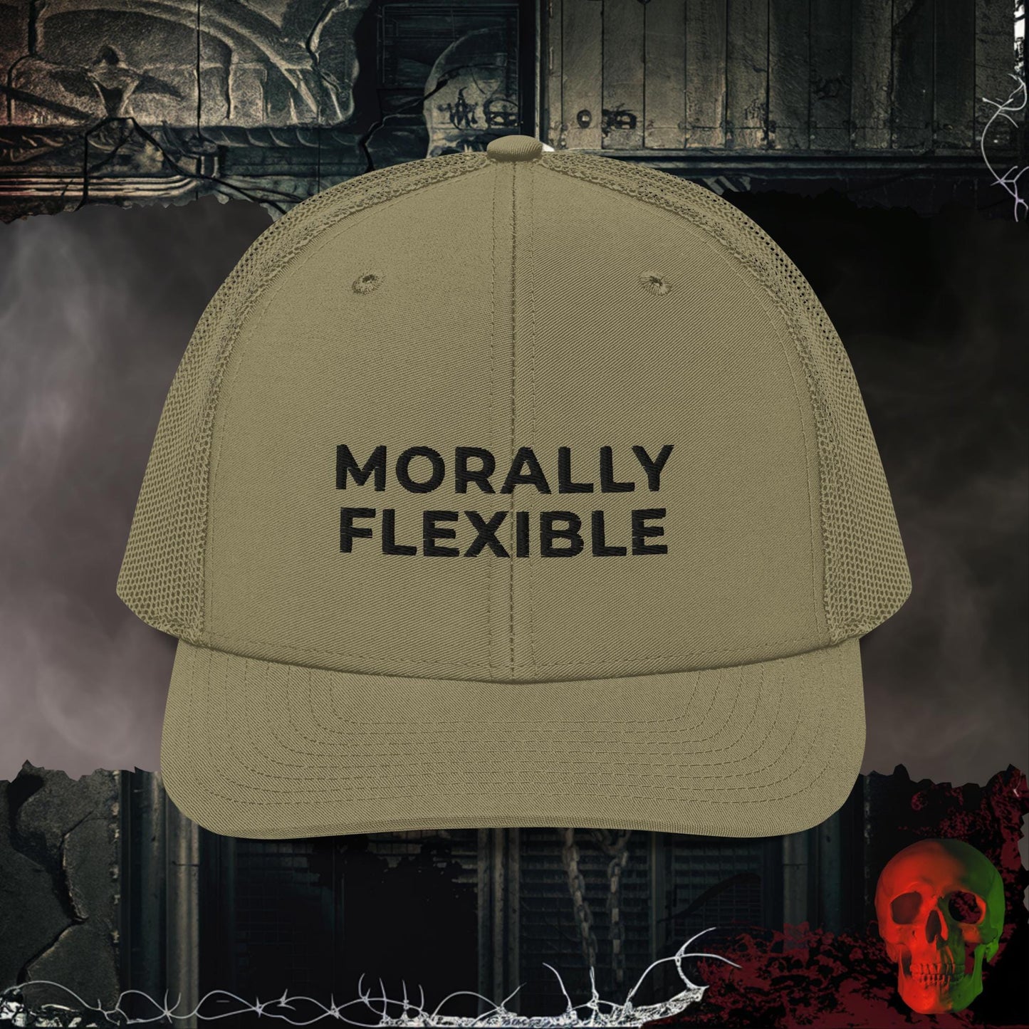 Premium Trucker Loden Morally Flexible | Richardson 112 Embroidered Trucker Hat