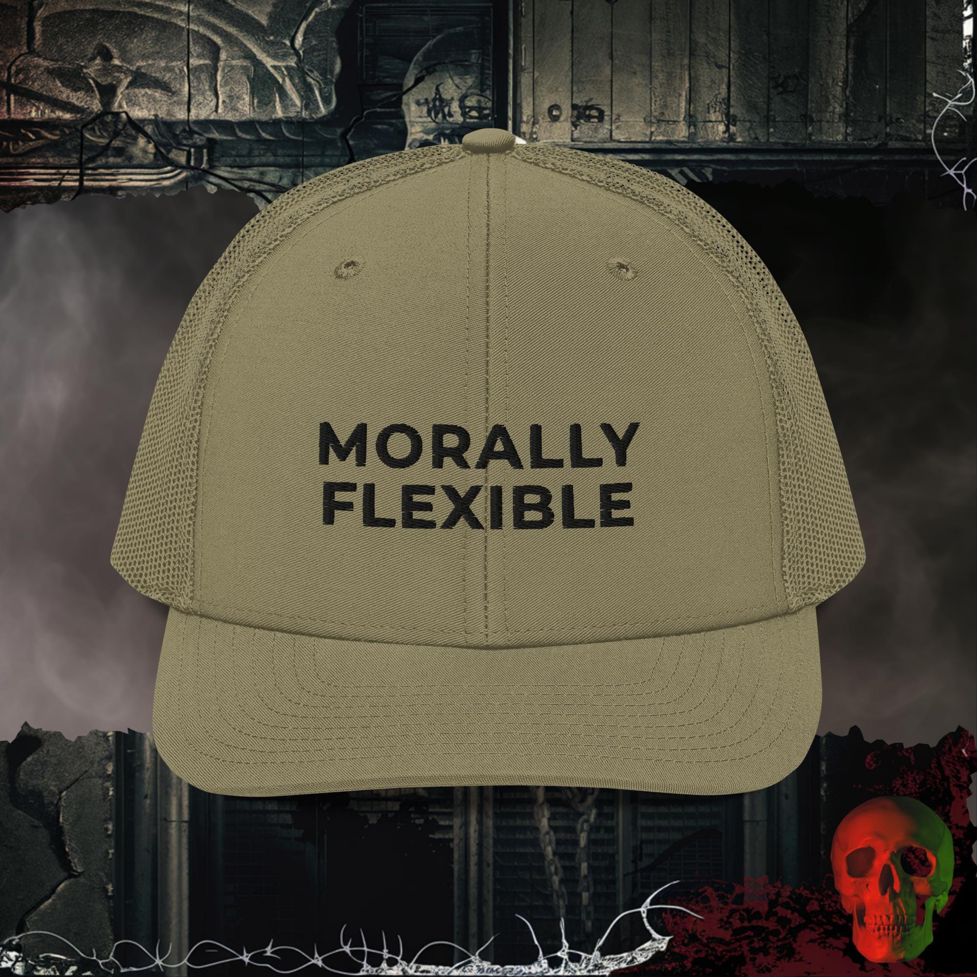 Premium Trucker Loden Morally Flexible | Richardson 112 Embroidered Trucker Hat