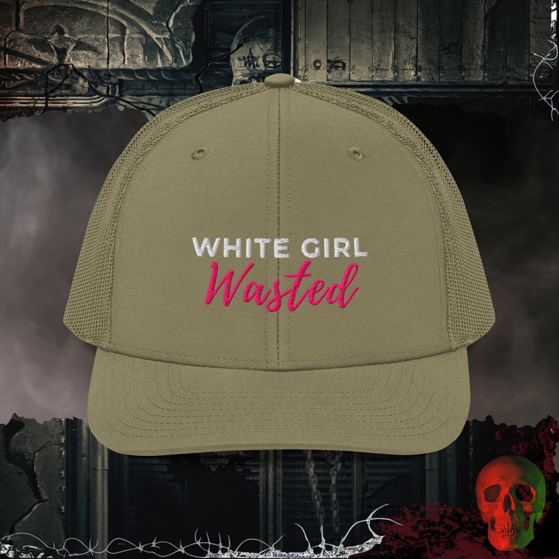 Premium Trucker White Girl Wasted | Richardson 112 Embroidered Trucker Hat