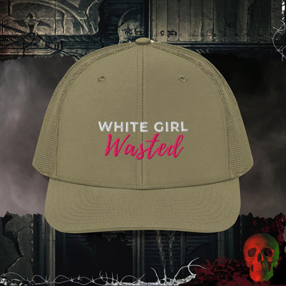 Premium Trucker White Girl Wasted | Richardson 112 Embroidered Trucker Hat