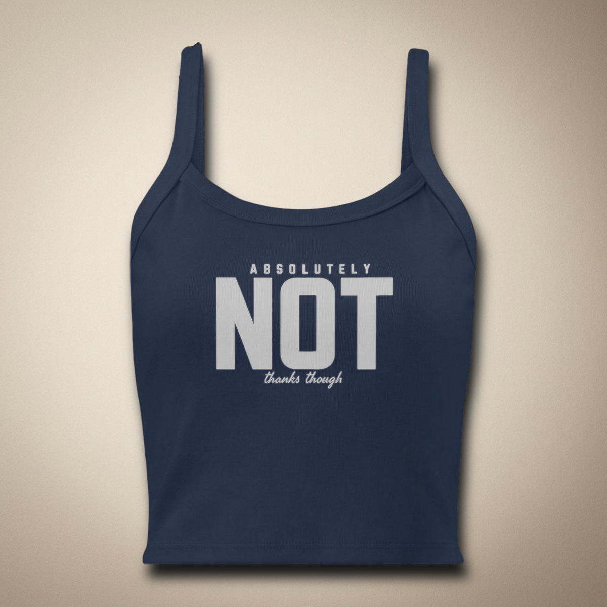 Absolutely Not Thanks Though Women’s Crop Tank | Rebel Ink Designs