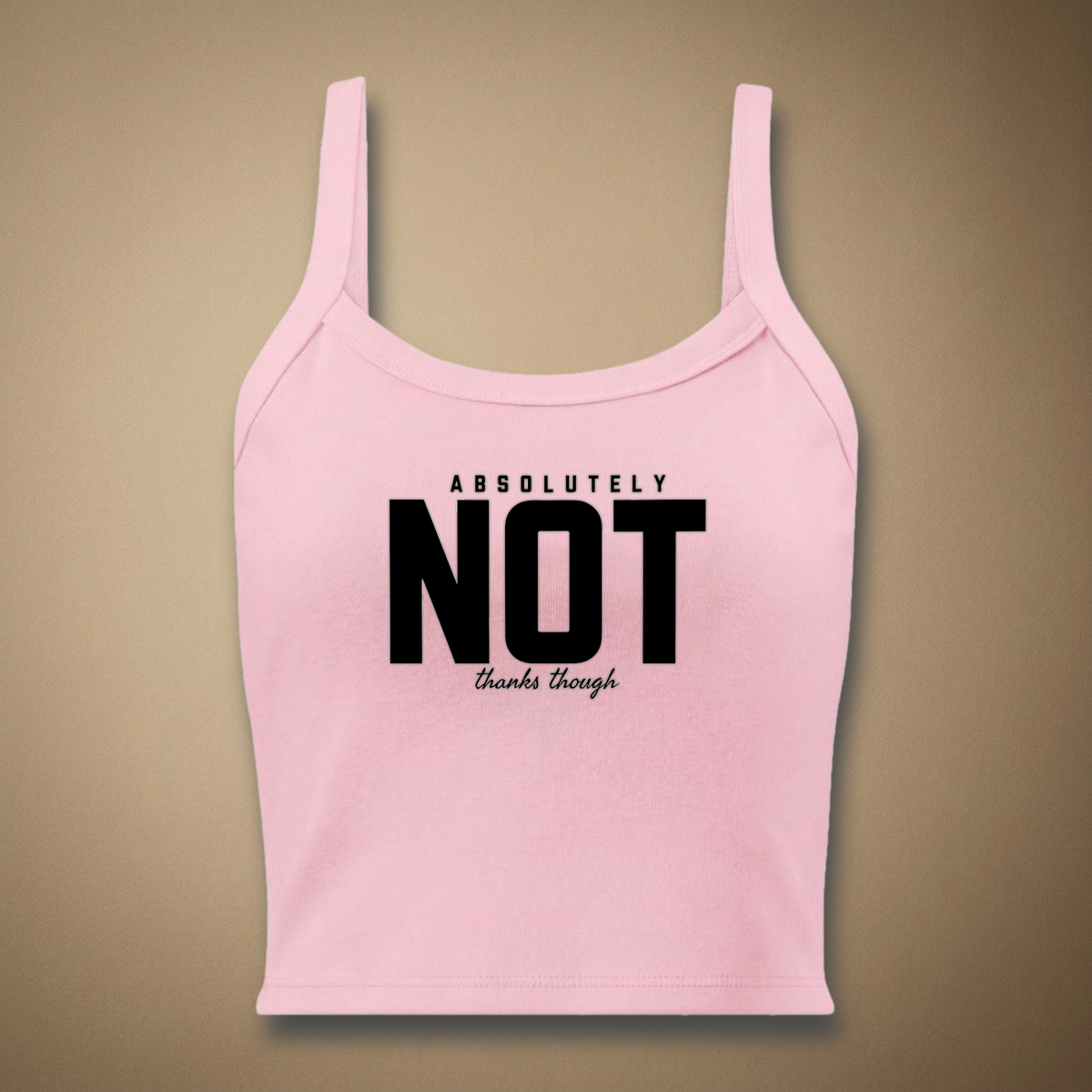 Absolutely Not Thanks Though Women’s Crop Tank | Rebel Ink Designs