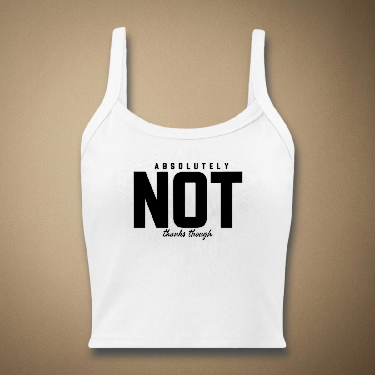 Absolutely Not Thanks Though Women’s Crop Tank | Rebel Ink Designs