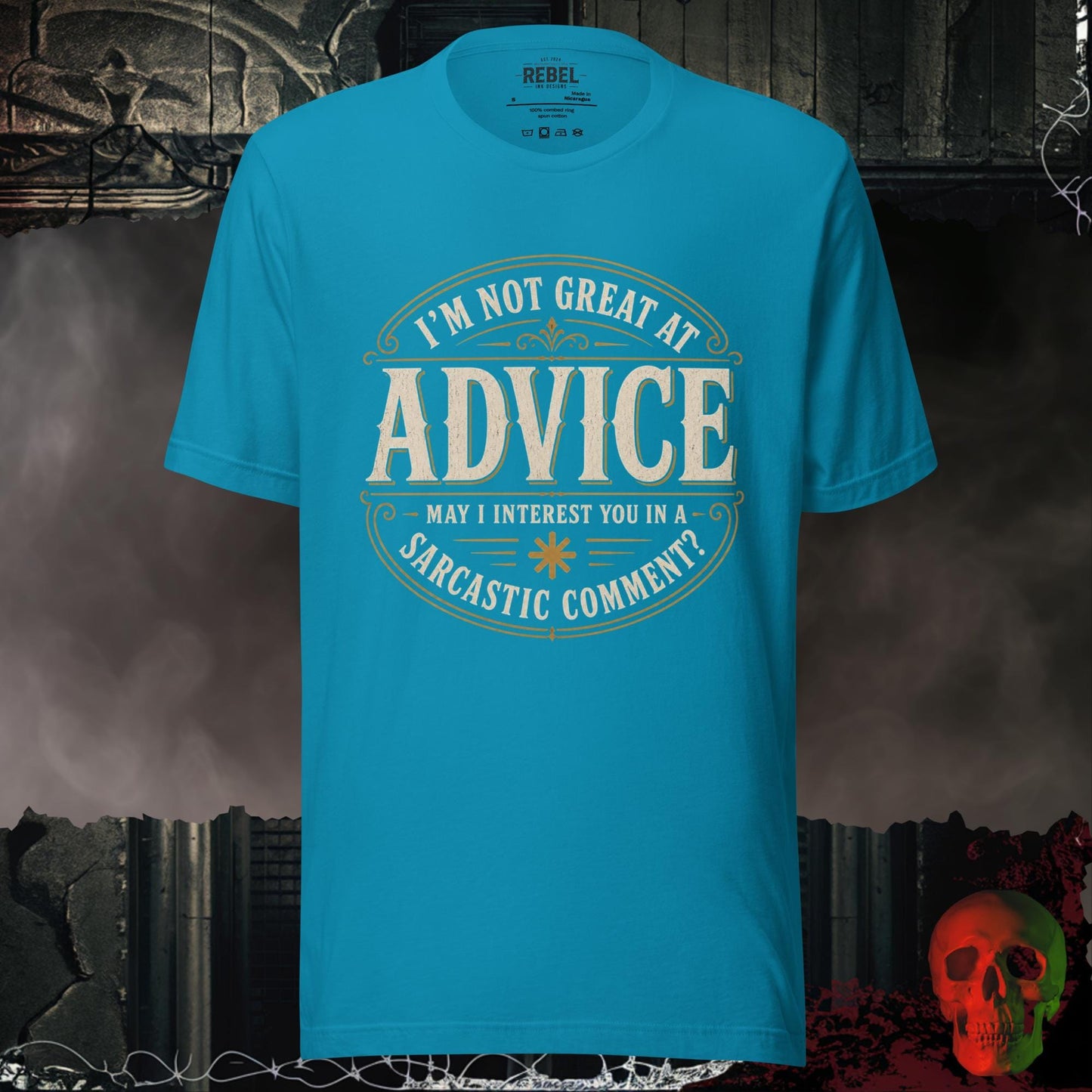 T-Shirt Aqua / S I’m Not Great at Advice Sarcastic Comment Graphic Tee