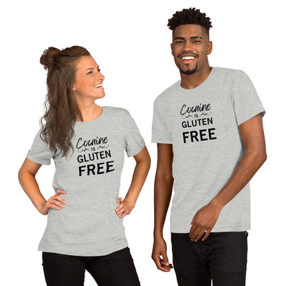 T-Shirt Athletic Heather / S Cocaine is Gluten Free T-Shirt