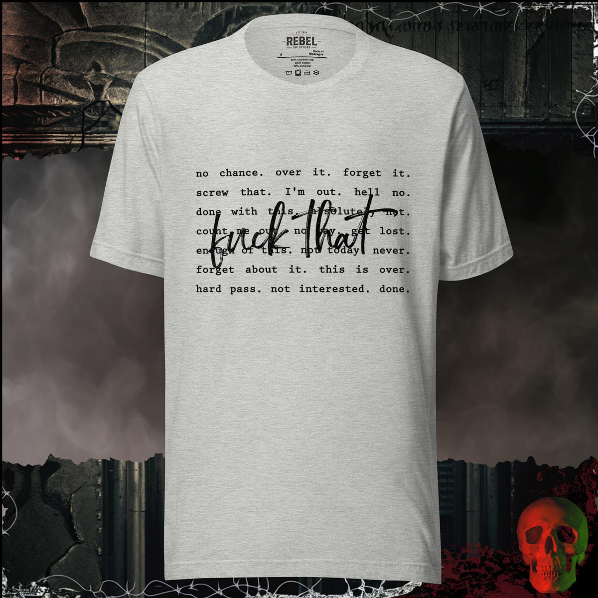 T-Shirt Athletic Heather / S F*ck That Graphic Tee | Rebel Ink Designs