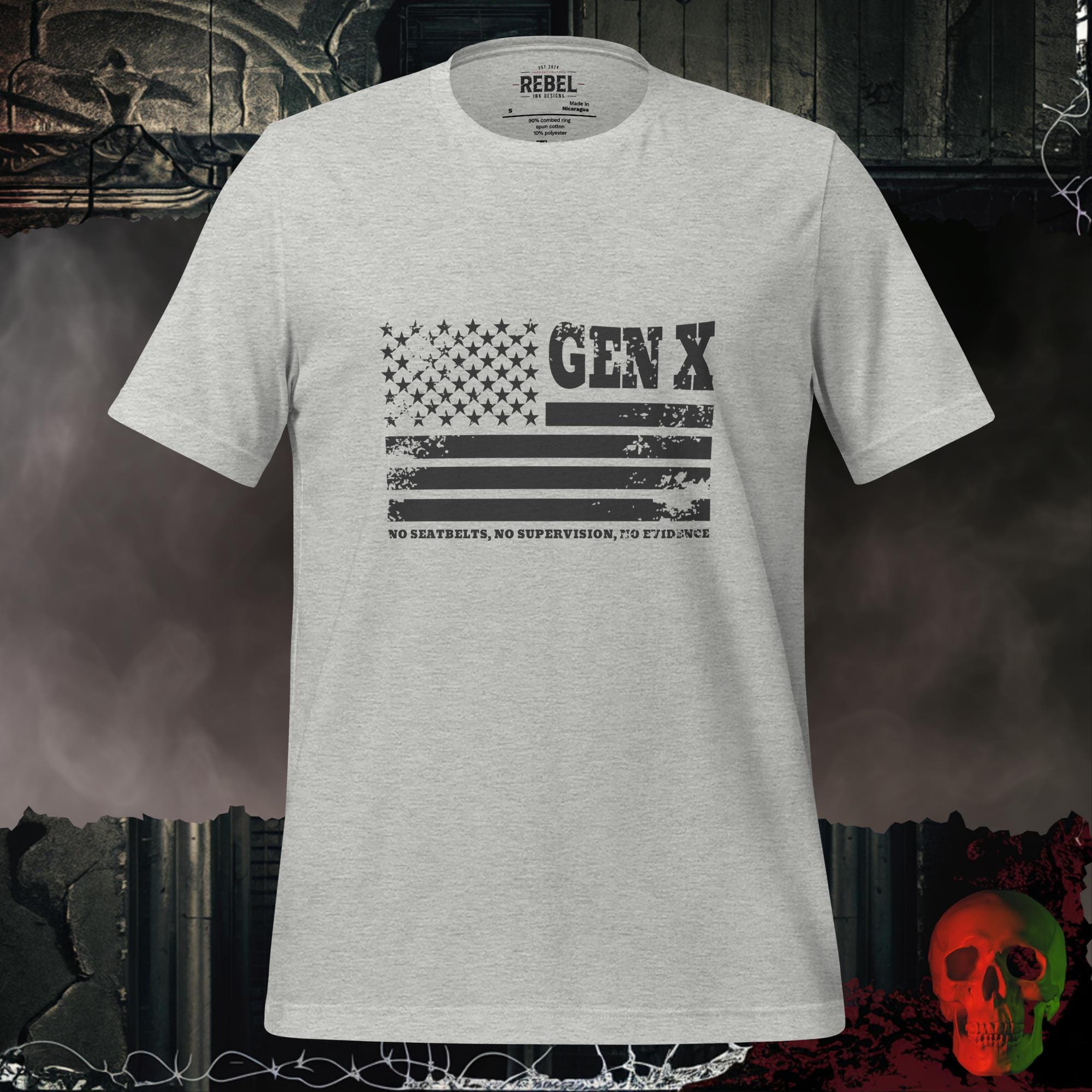 T-Shirt Athletic Heather / S Gen X / No Evidence Tee