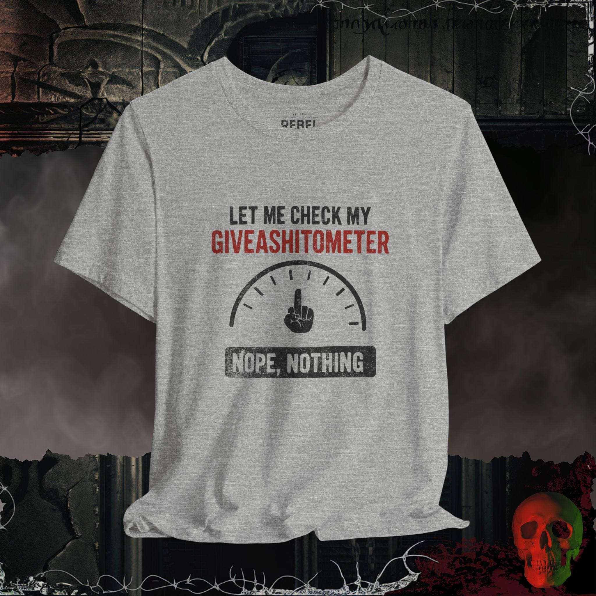 T-Shirt Athletic Heather / S Giveashitometer Tee