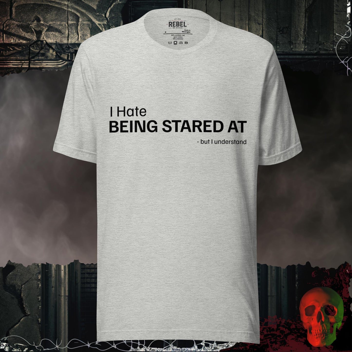 T-Shirt Athletic Heather / S Hate Being Stared At Tee