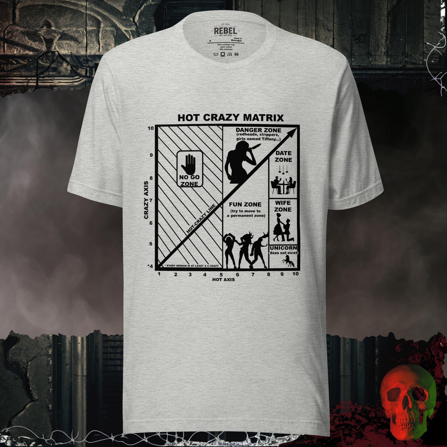 T-Shirt Athletic Heather / S Hot Crazy Matrix Tee