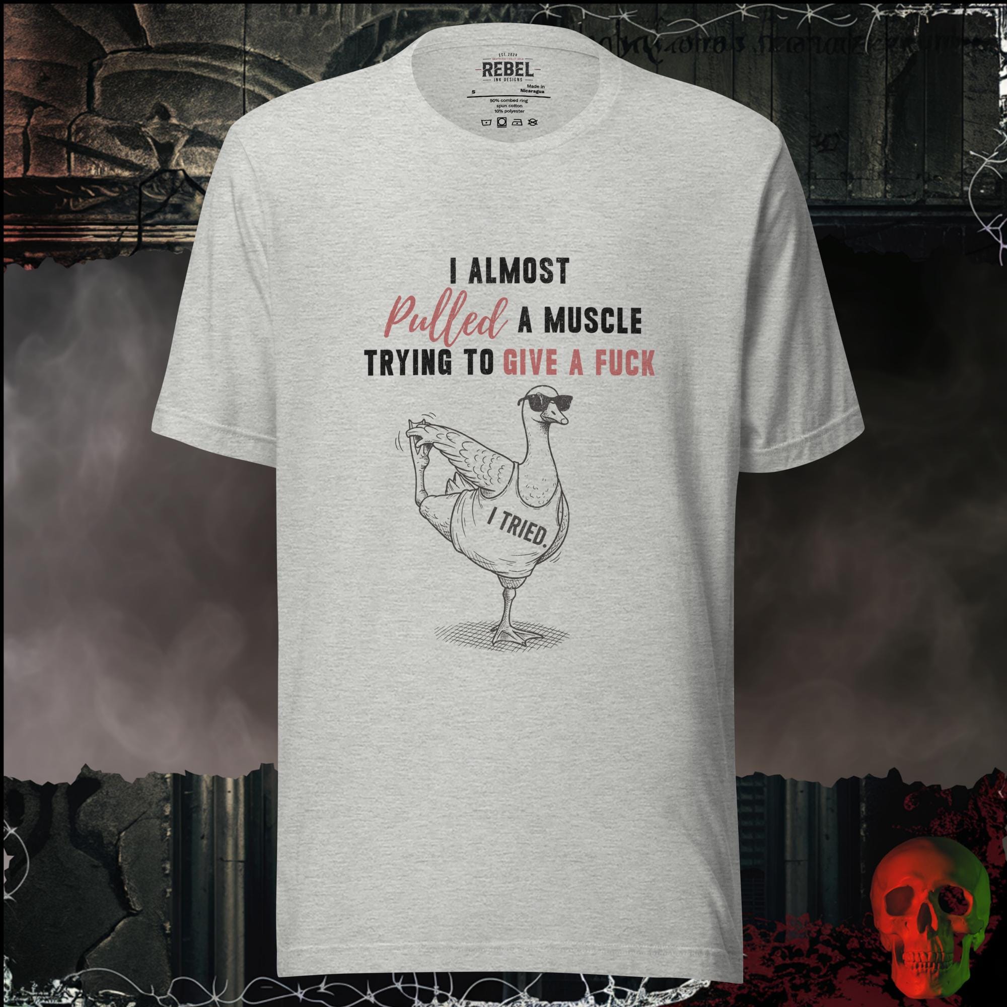 T-Shirt Athletic Heather / S I Almost Pulled a Muscle Graphic Tee | Rebel Ink Designs