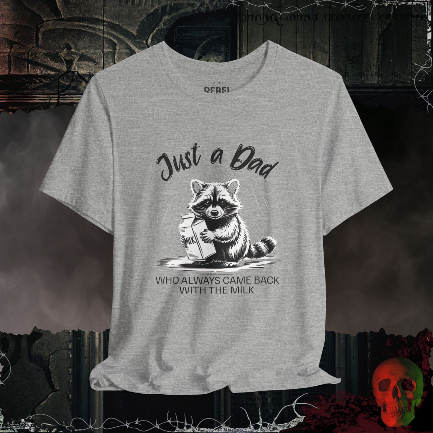 T-Shirt Athletic Heather / S Just a Dad Milk Run T-Shirt