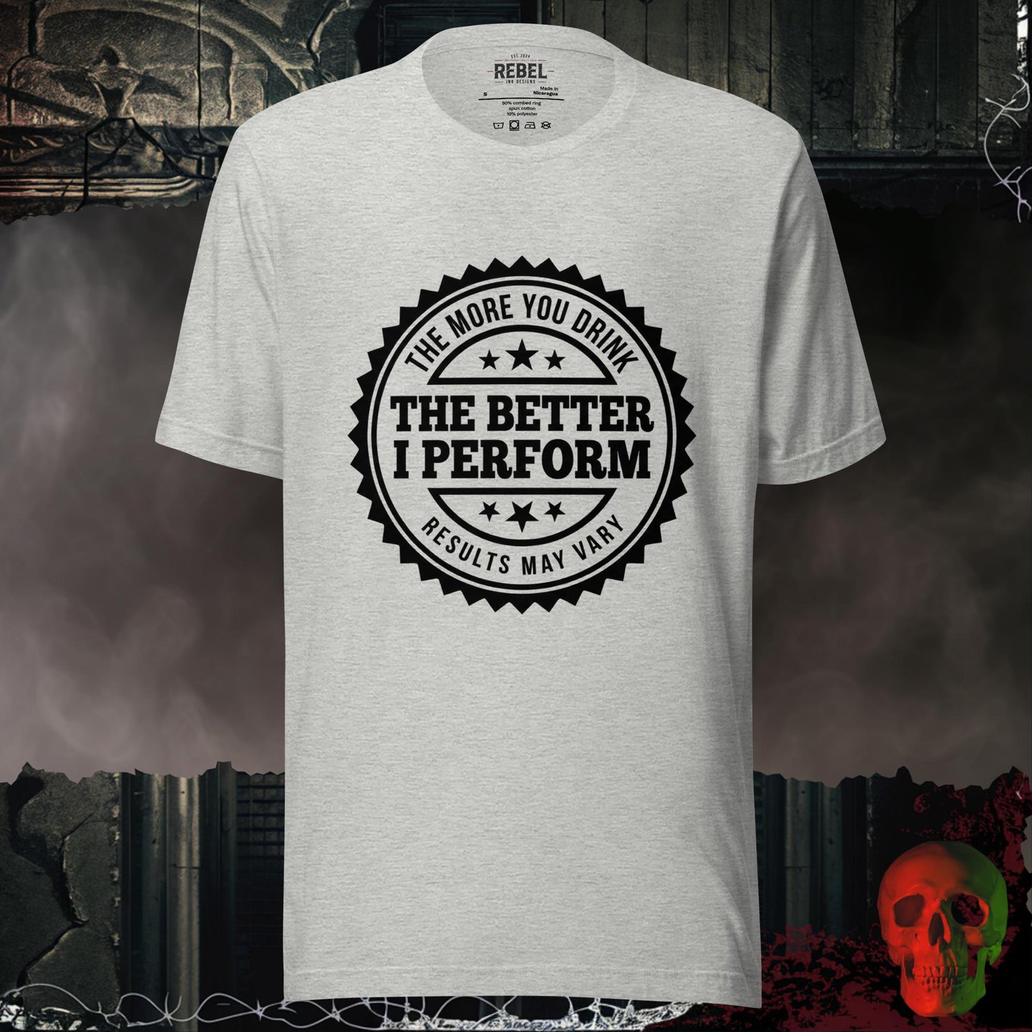 T-Shirt Athletic Heather / S More Drinking Better Performance Tee