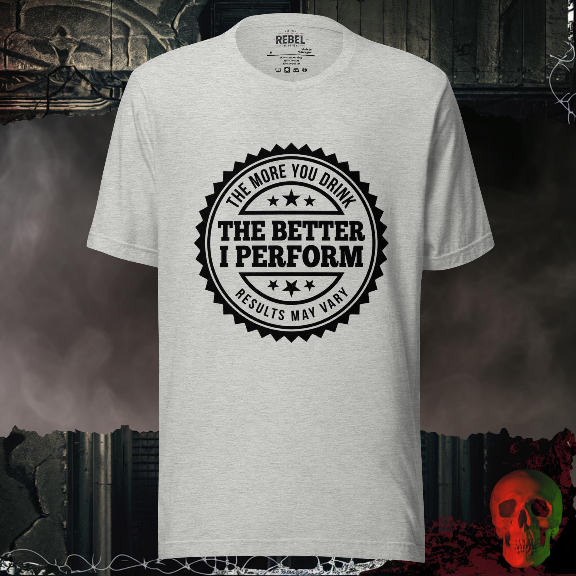 T-Shirt Athletic Heather / S More Drinking Better Performance Tee