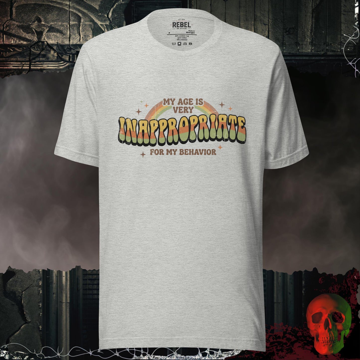 T-Shirt Athletic Heather / S My Age Is Very Inappropriate Tee