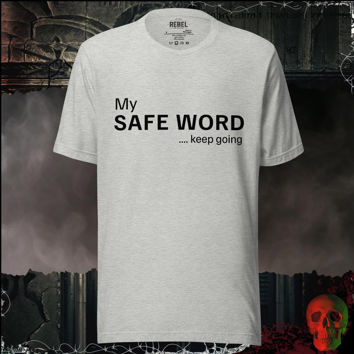 T-Shirt Athletic Heather / S My Safe Word Funny Graphic Tee | Rebel Ink Designs