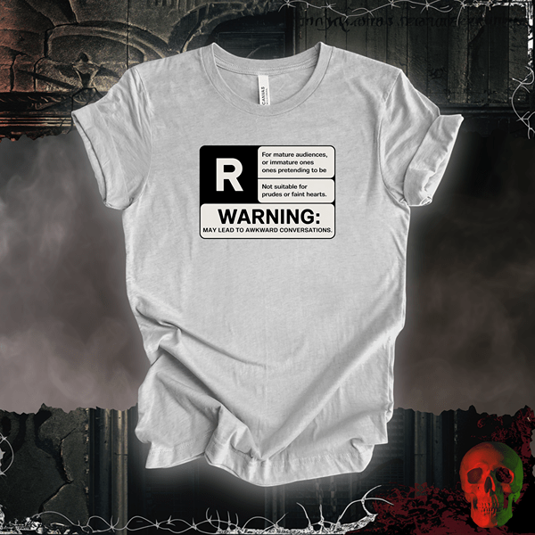 T-Shirt Athletic Heather / S R-Rated Humor Tee: Awkward Conversations Ahead