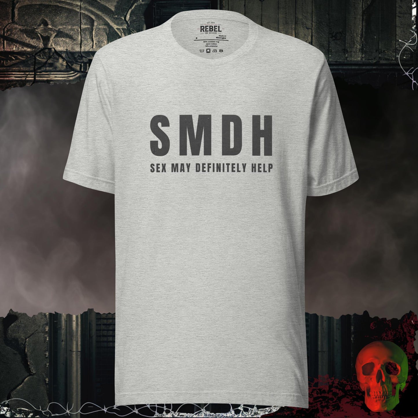 T-Shirt Athletic Heather / S Sex May Definitely Help Tee