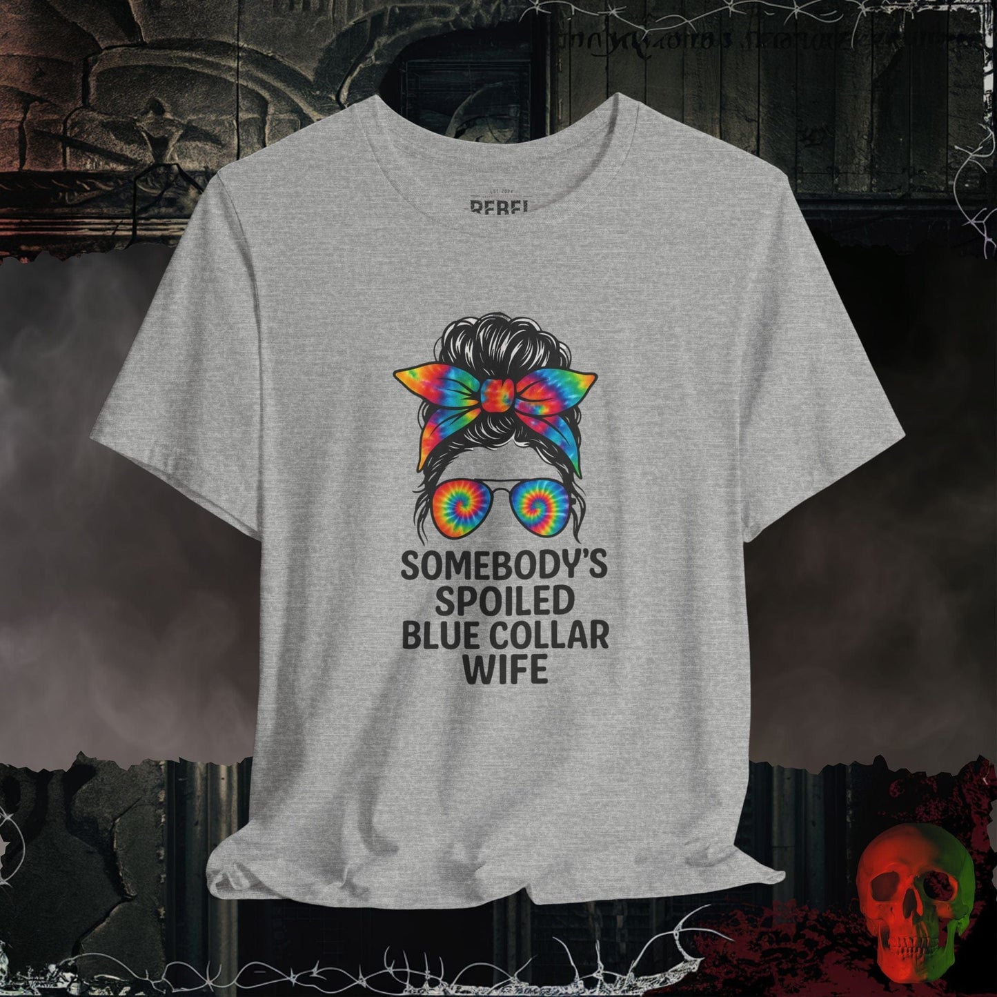 T-Shirt Athletic Heather / S Spoiled Blue Collar Wife Tee