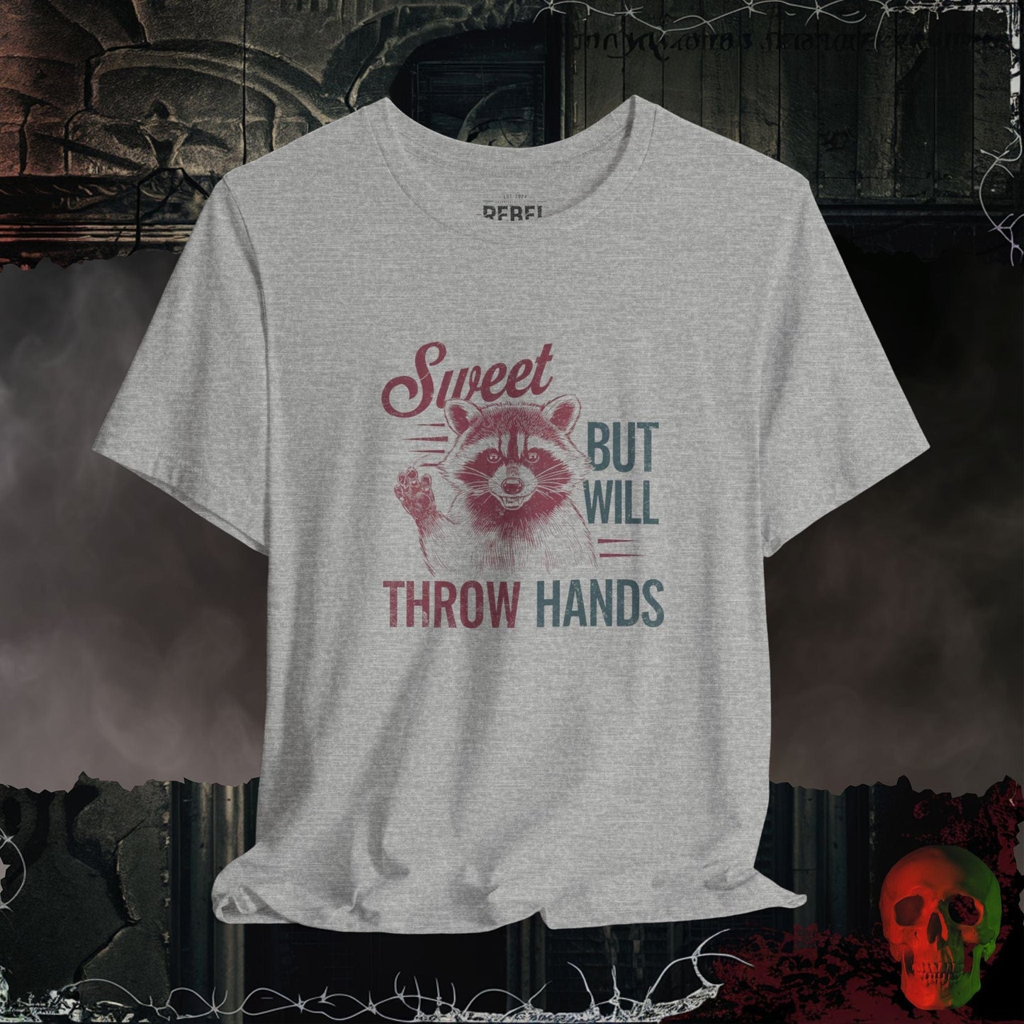 T-Shirt Athletic Heather / S Sweet but Throwing Hands Tee