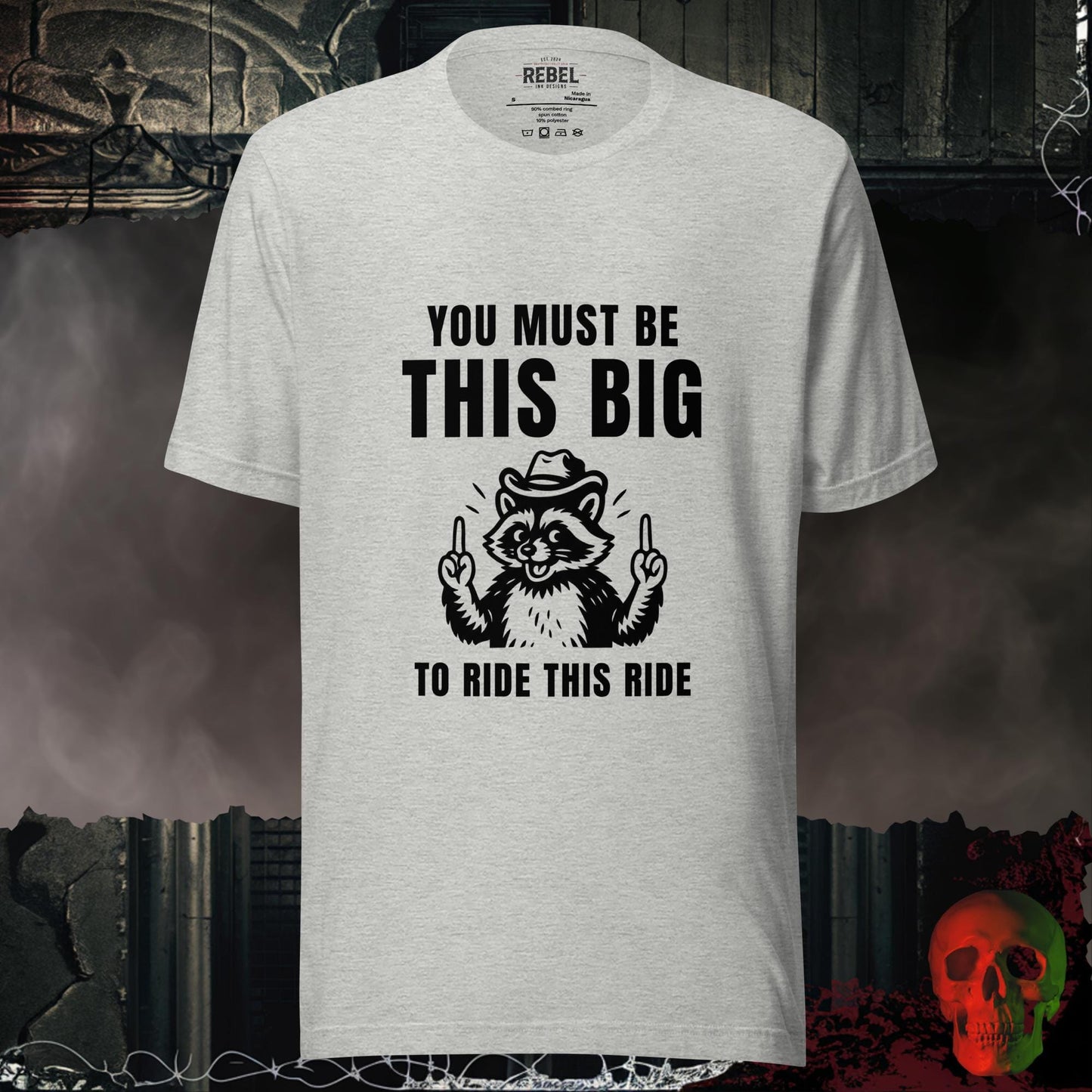 T-Shirt Athletic Heather / S This Big To Ride This Ride Tee