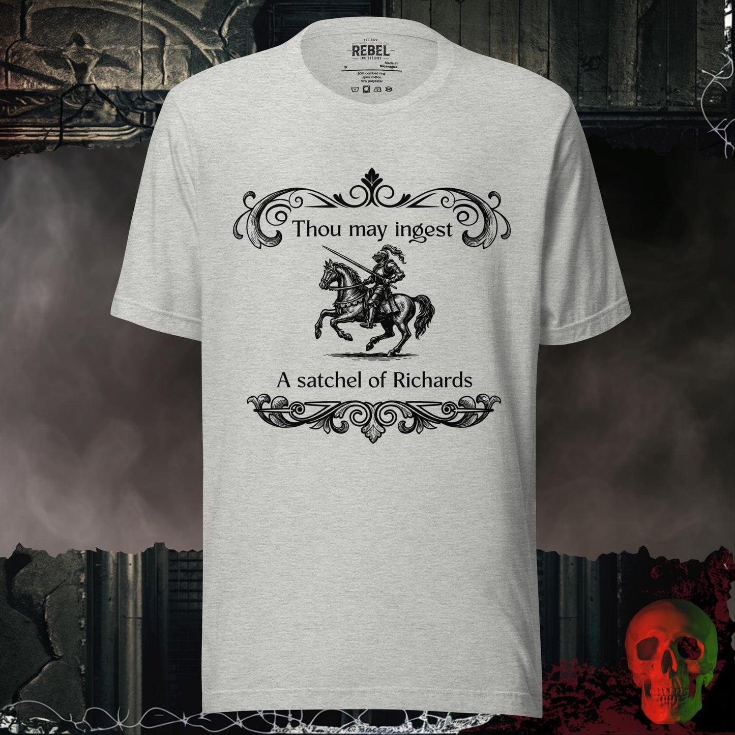 T-Shirt Athletic Heather / S Thou May Ingest a Satchel of Richards