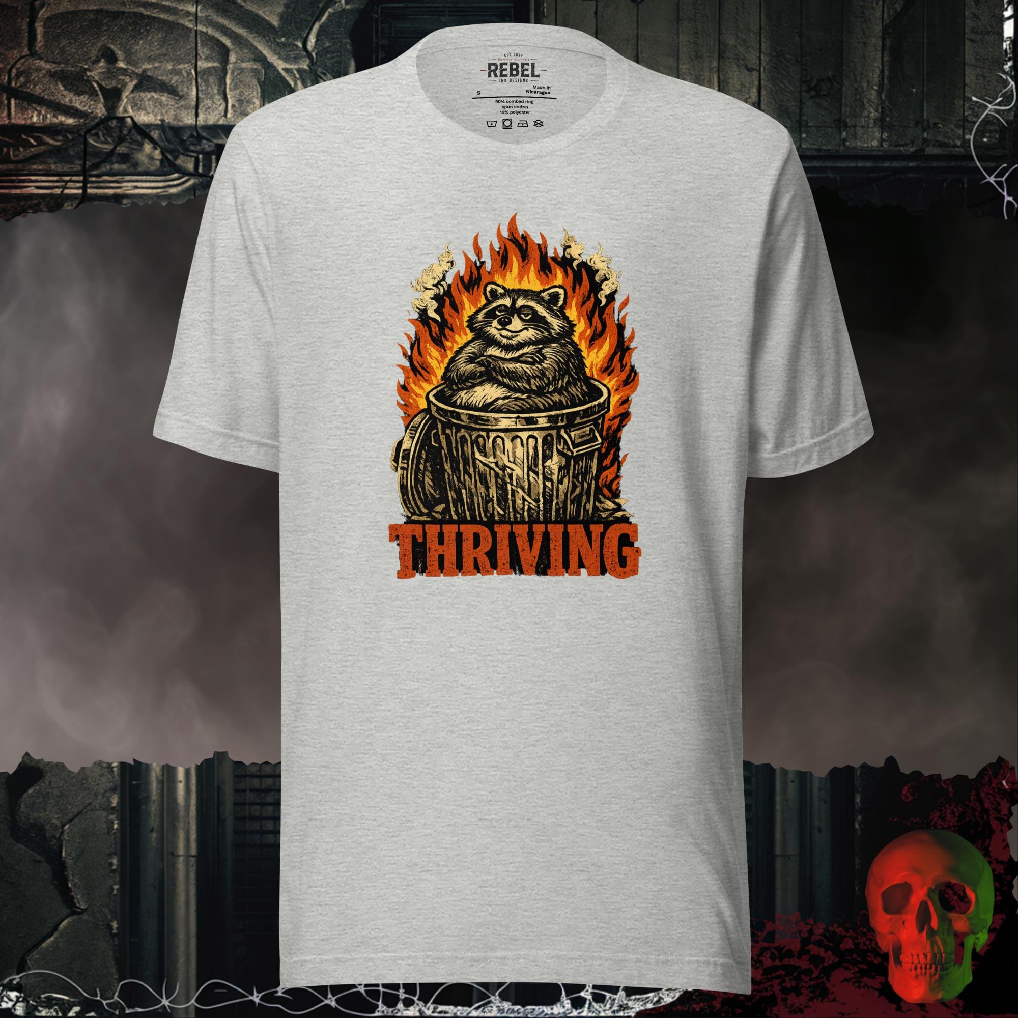 T-Shirt Athletic Heather / S Thriving Bold Graphic Statement Tee | Rebel Ink