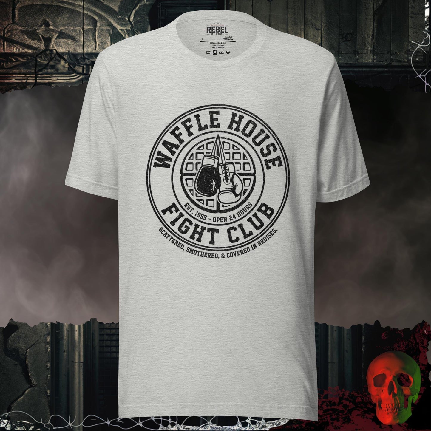 T-Shirt Athletic Heather / S Waffle House Fight Club Tee