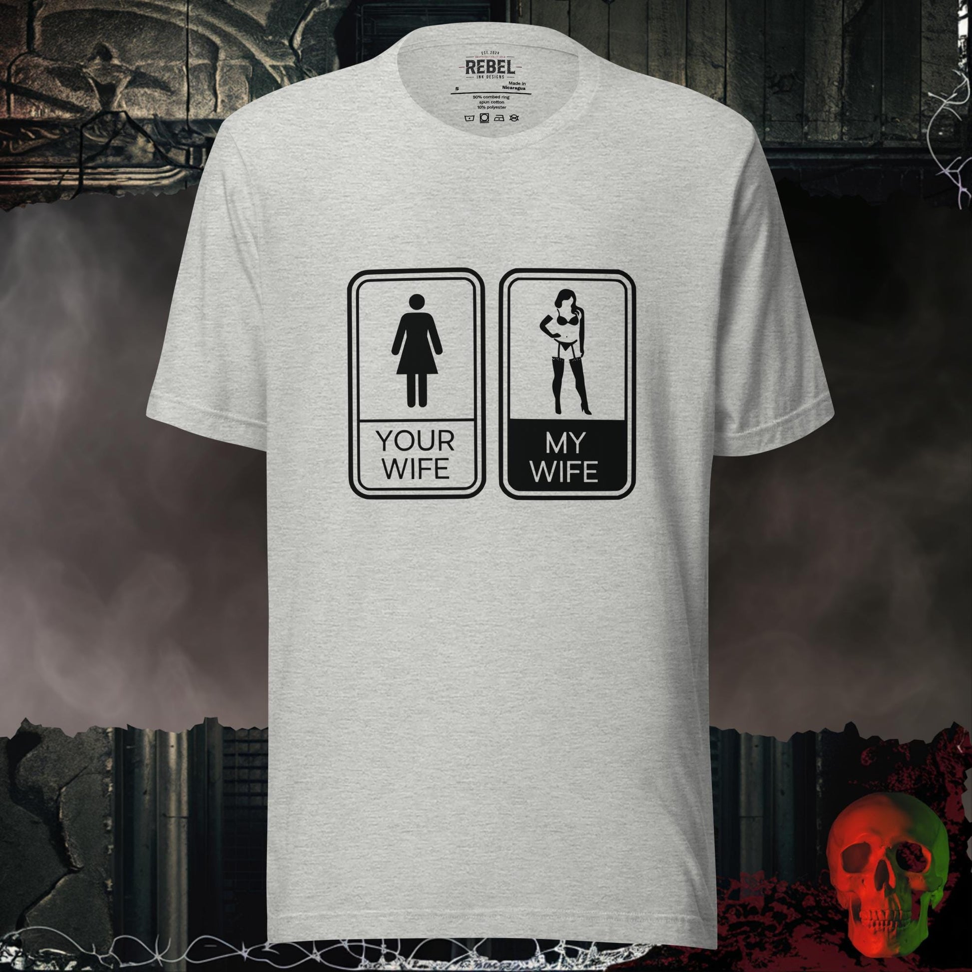 T-Shirt Athletic Heather / S Your Wife vs. My Wife T-Shirt
