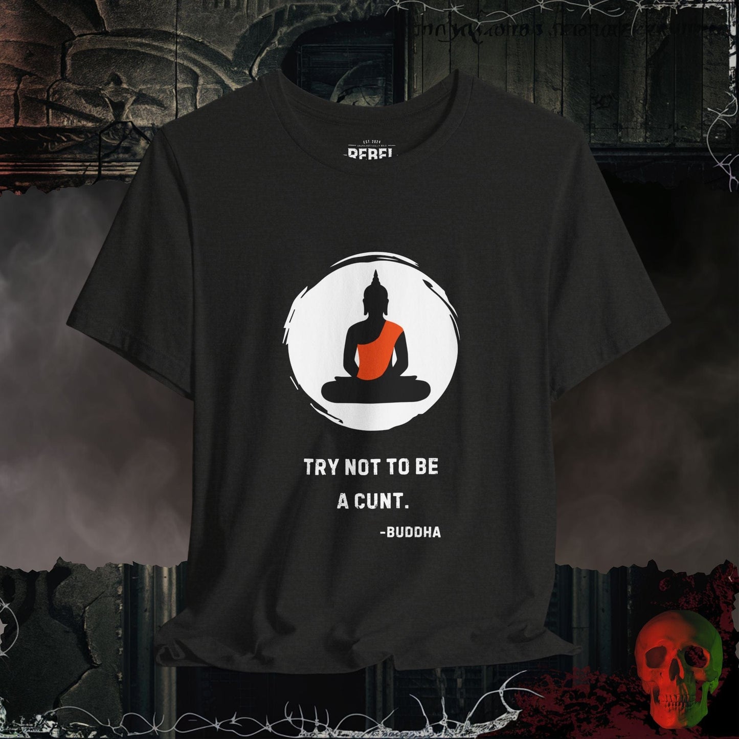 T-Shirt Black Heather / S Buddha Speaks Tee