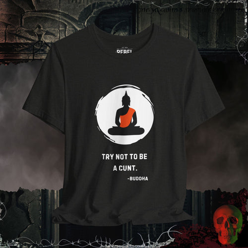 T-Shirt Black Heather / S Buddha Speaks Tee