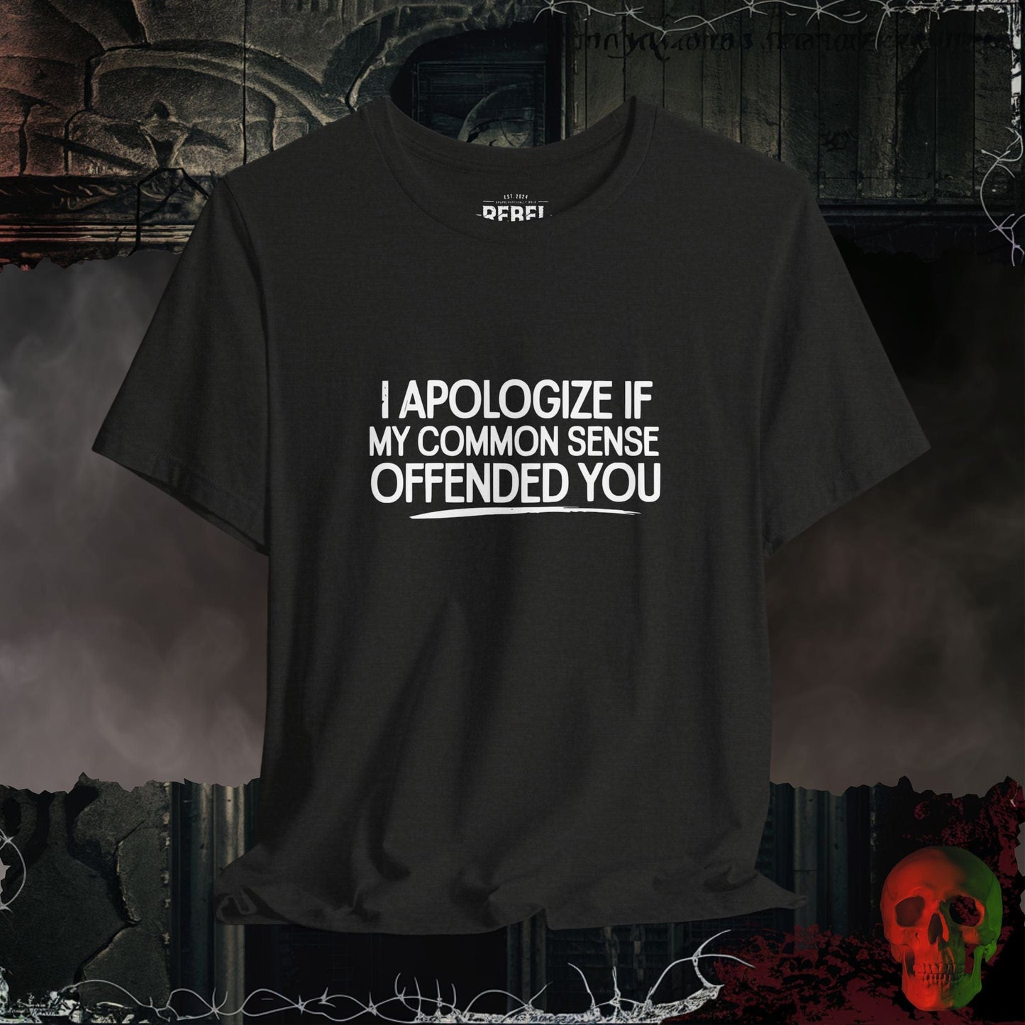 T-Shirt Black Heather / S Common Sense Offended You T-Shirt | Bold & Sarcastic Humor