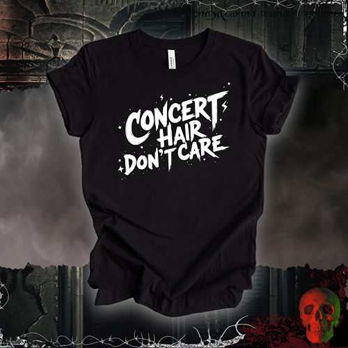 T-Shirt Black Heather / S Concert Hair Don’t Care T-Shirt