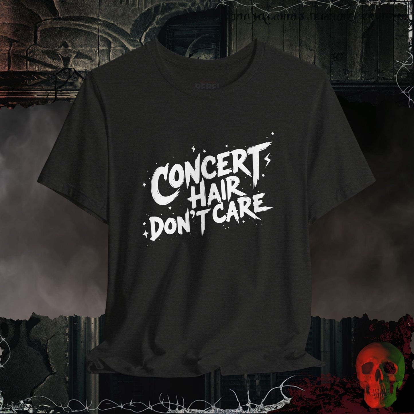 T-Shirt Black Heather / S Concert Hair Don’t Care T-Shirt