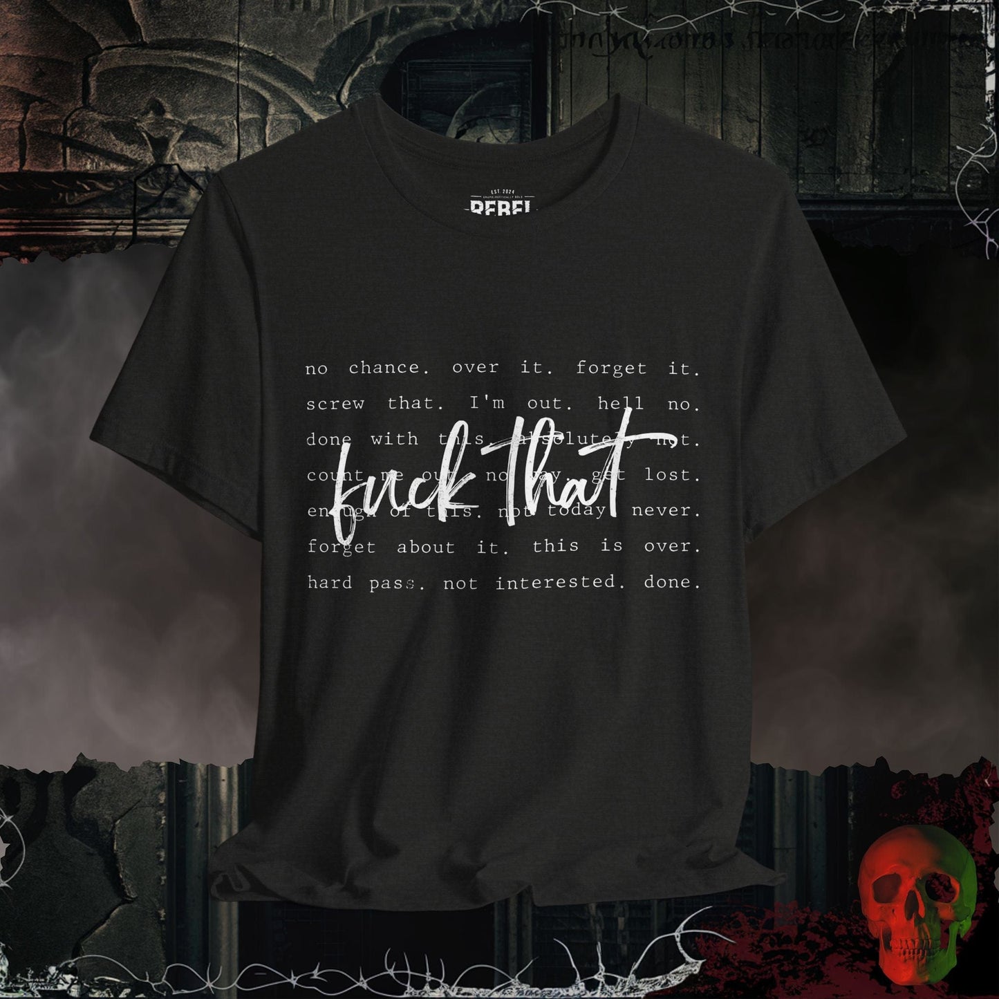 T-Shirt Black Heather / S F*ck That Tee