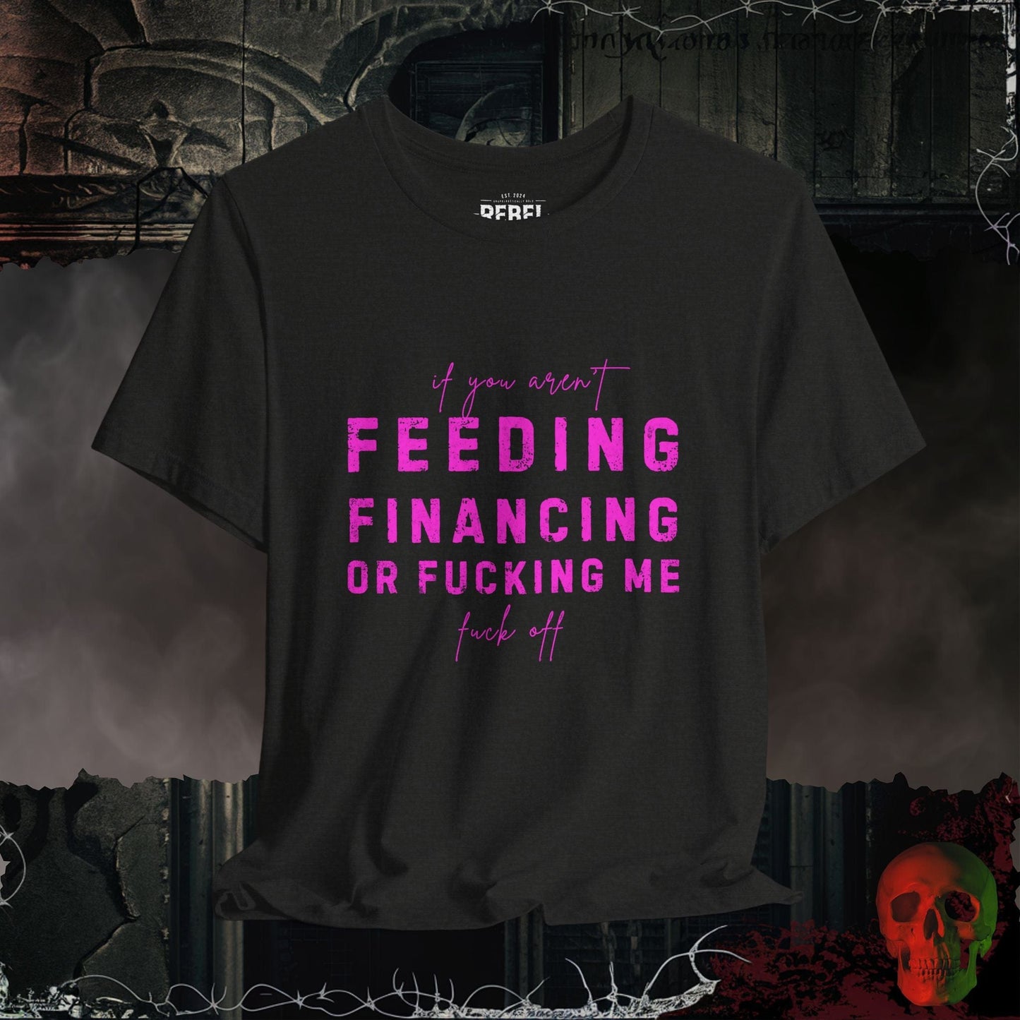 T-Shirt Black Heather / S Feed, Fund, F**k Tee