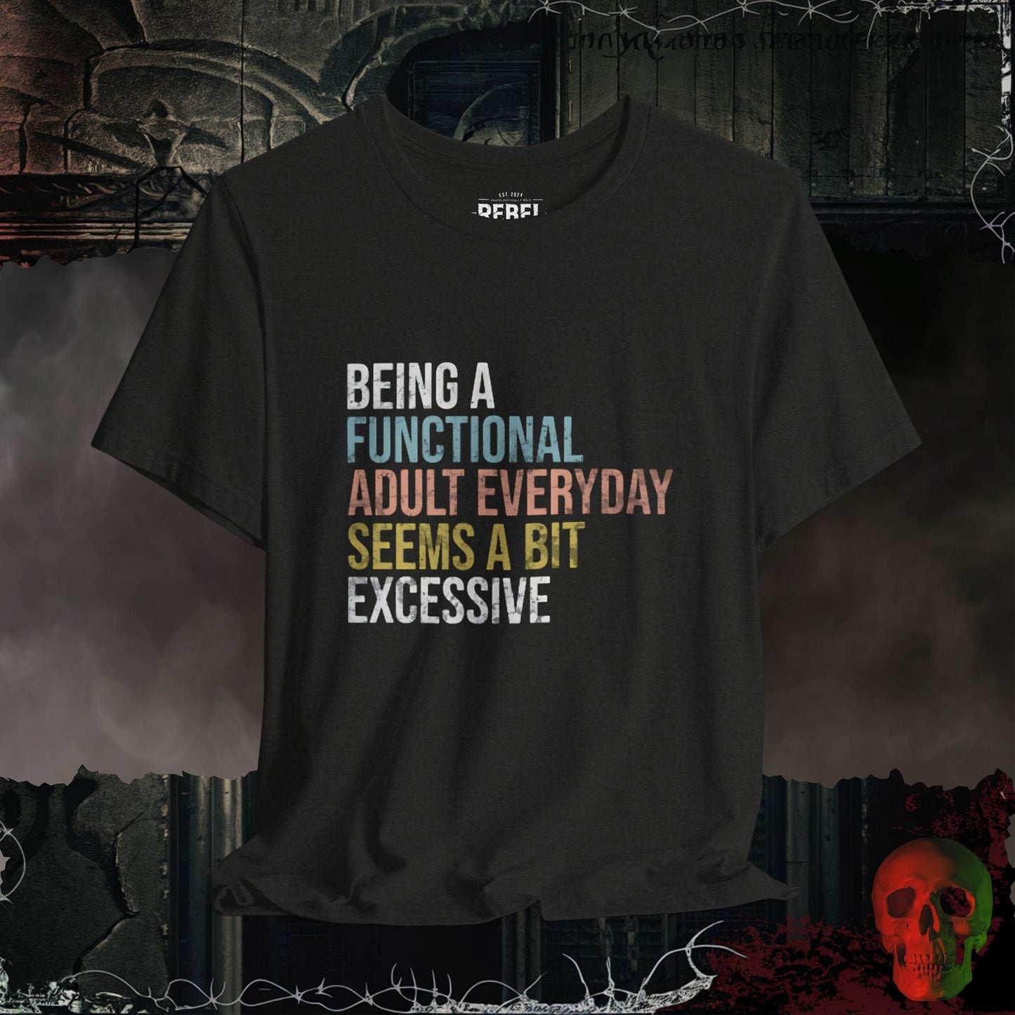 T-Shirt Black Heather / S Functional Adulting Tee