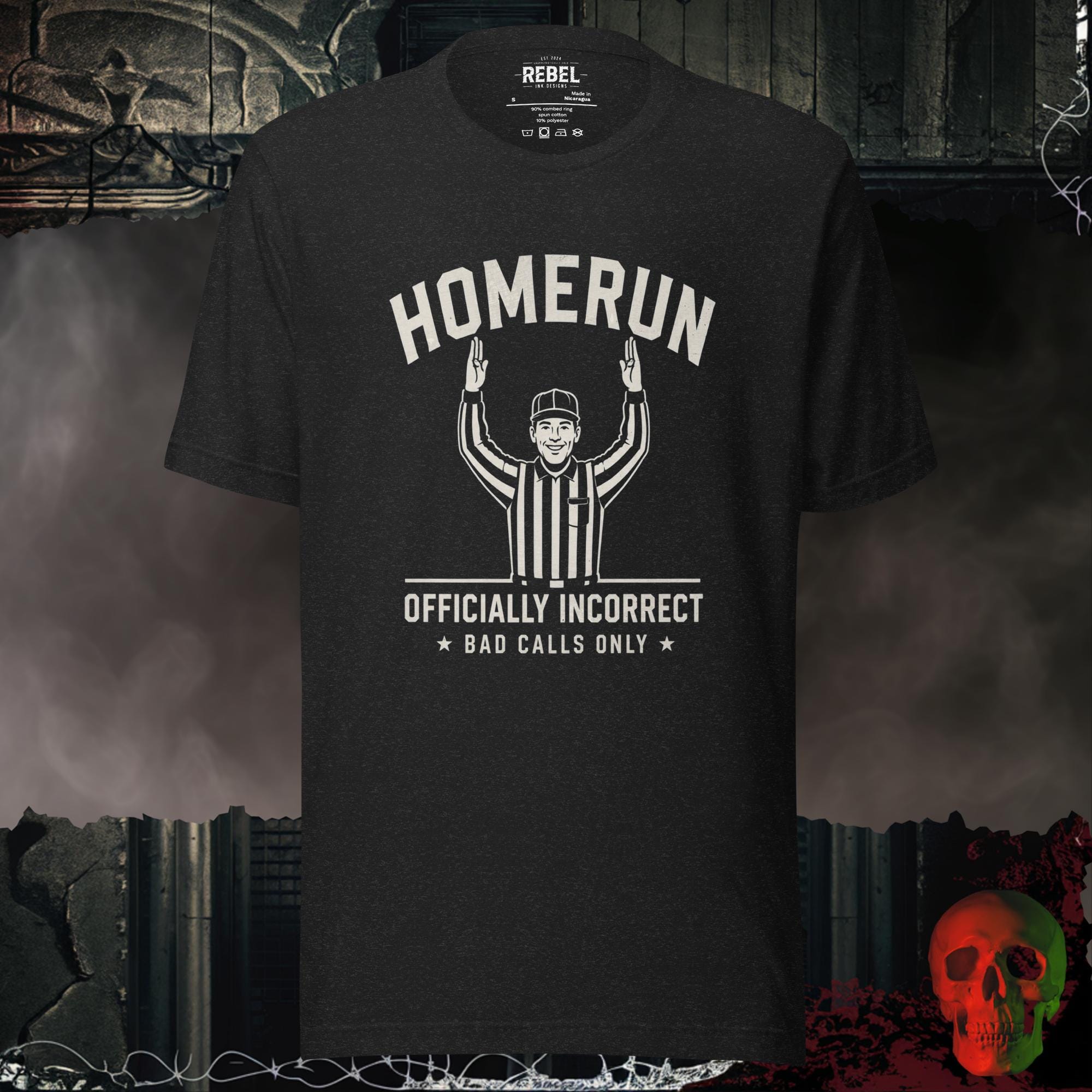 T-Shirt Black Heather / S Home Run Attitude Graphic Tee | Rebel Ink Designs