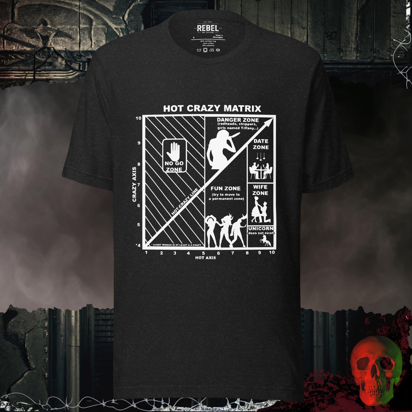 T-Shirt Black Heather / S Hot Crazy Matrix Tee