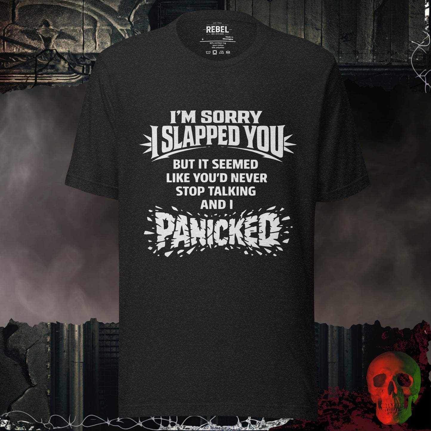 T-Shirt Black Heather / S I am Sorry I Slapped You Tee