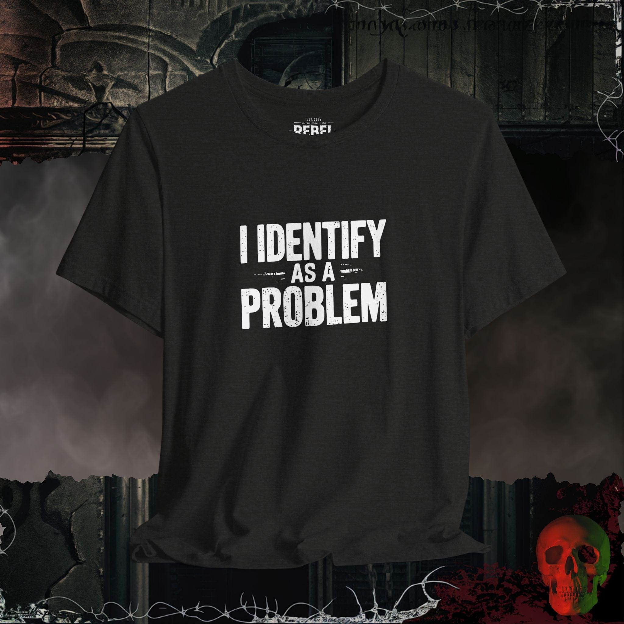 T-Shirt Black Heather / S I Identify as a Problem T-Shirt