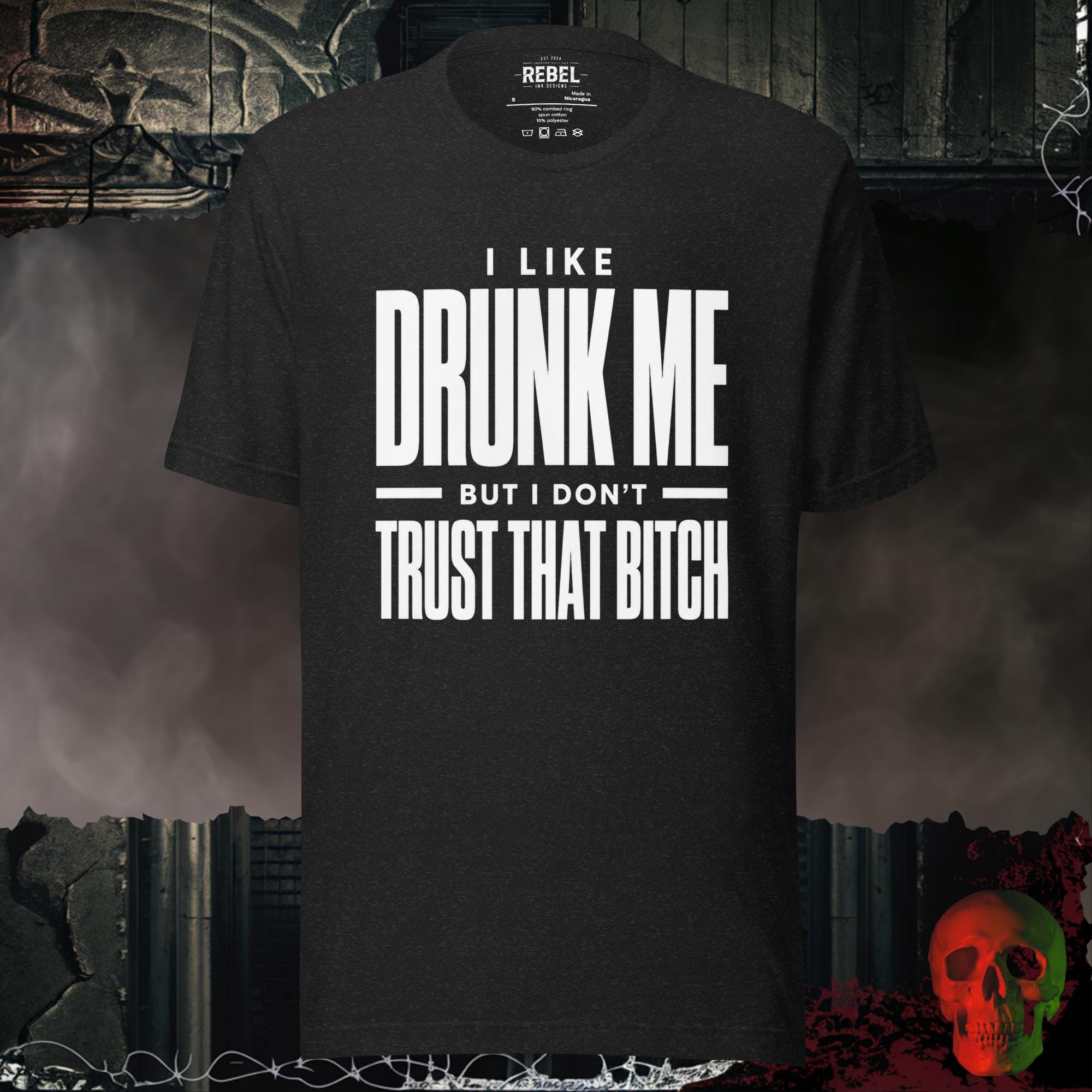 T-Shirt Black Heather / S I Like Drunk Me Graphic Tee | Rebel Ink Designs