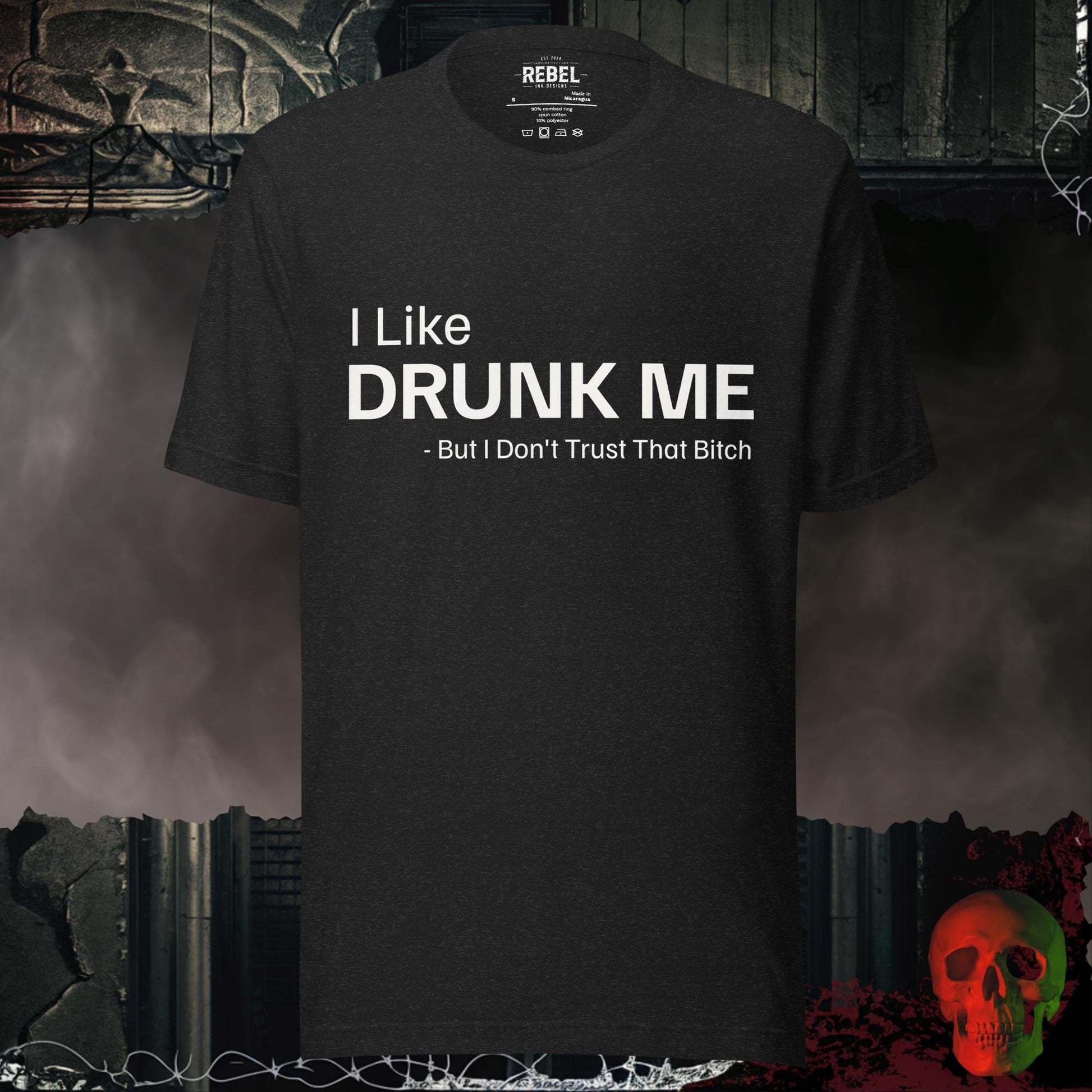 T-Shirt Black Heather / S I Like Drunk Me Tee